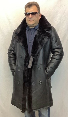 Black 100 real sheepskin - black, 100%